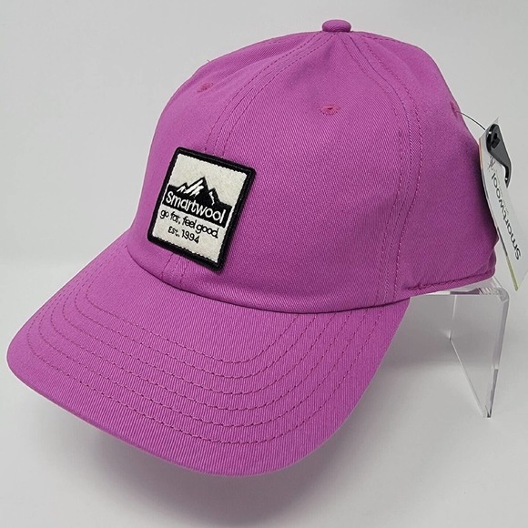 Smartwool Logo Ball Cap Festive Fuchsia Pink Cotton Adjustable New - Picture 3 of 13